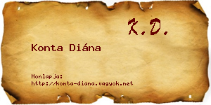 Konta Diána névjegykártya